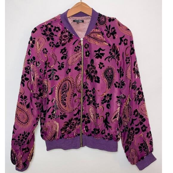 Fashion Nova Purple Brocade Jacket -‎ Size S - Fully Lined & Gorgeous - Picture 1 of 11